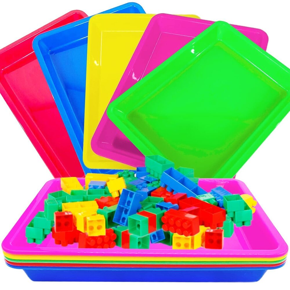 1709 10 Pack Activity Plastic Art Trays,14 * 10 Inch Art Trays for Arts